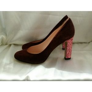 Kate Spade Suede/Glitter Pumps